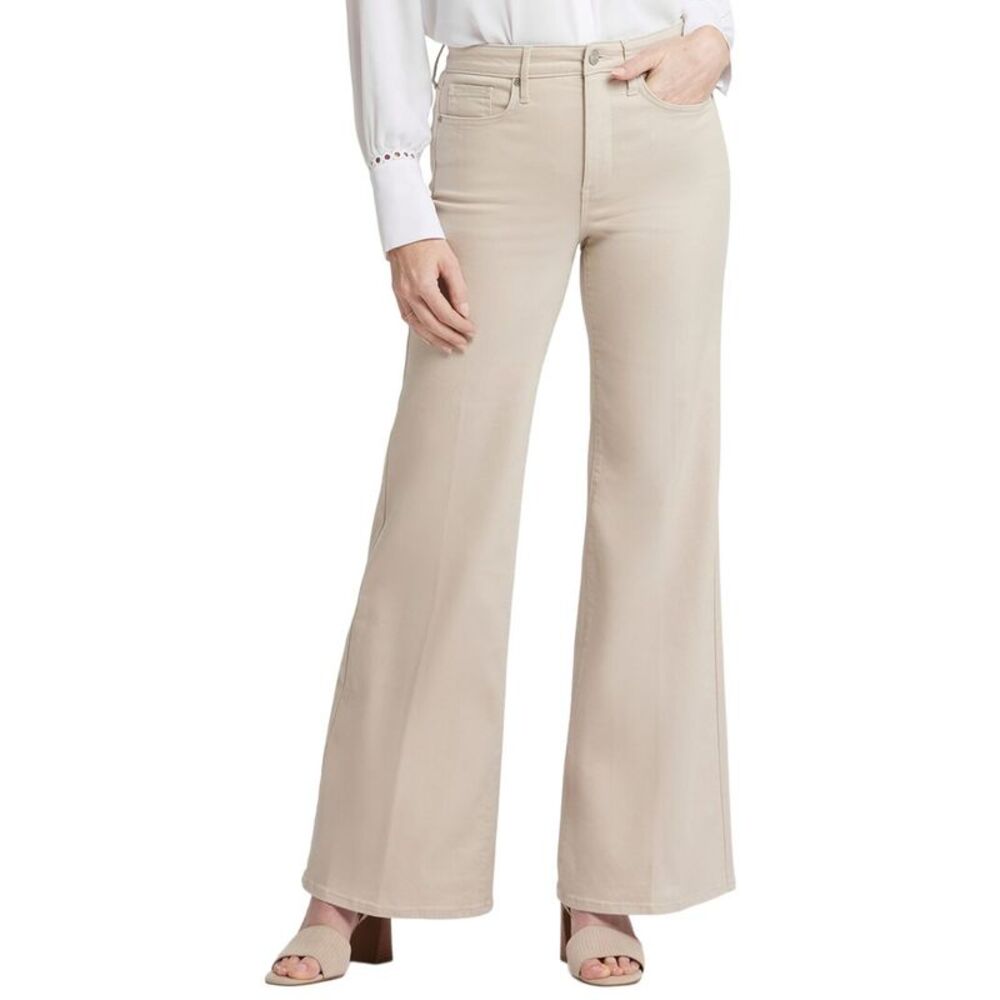Nydj Womens  Petite Mia Feather Palazzo Jean
